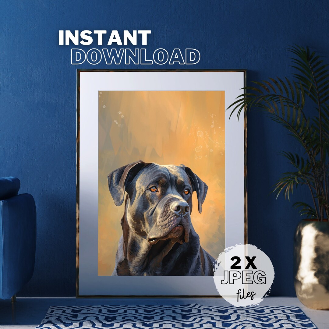 Cane Corso Portrait Cane Corso Wall Decor Corso Art Print Cane Etsy