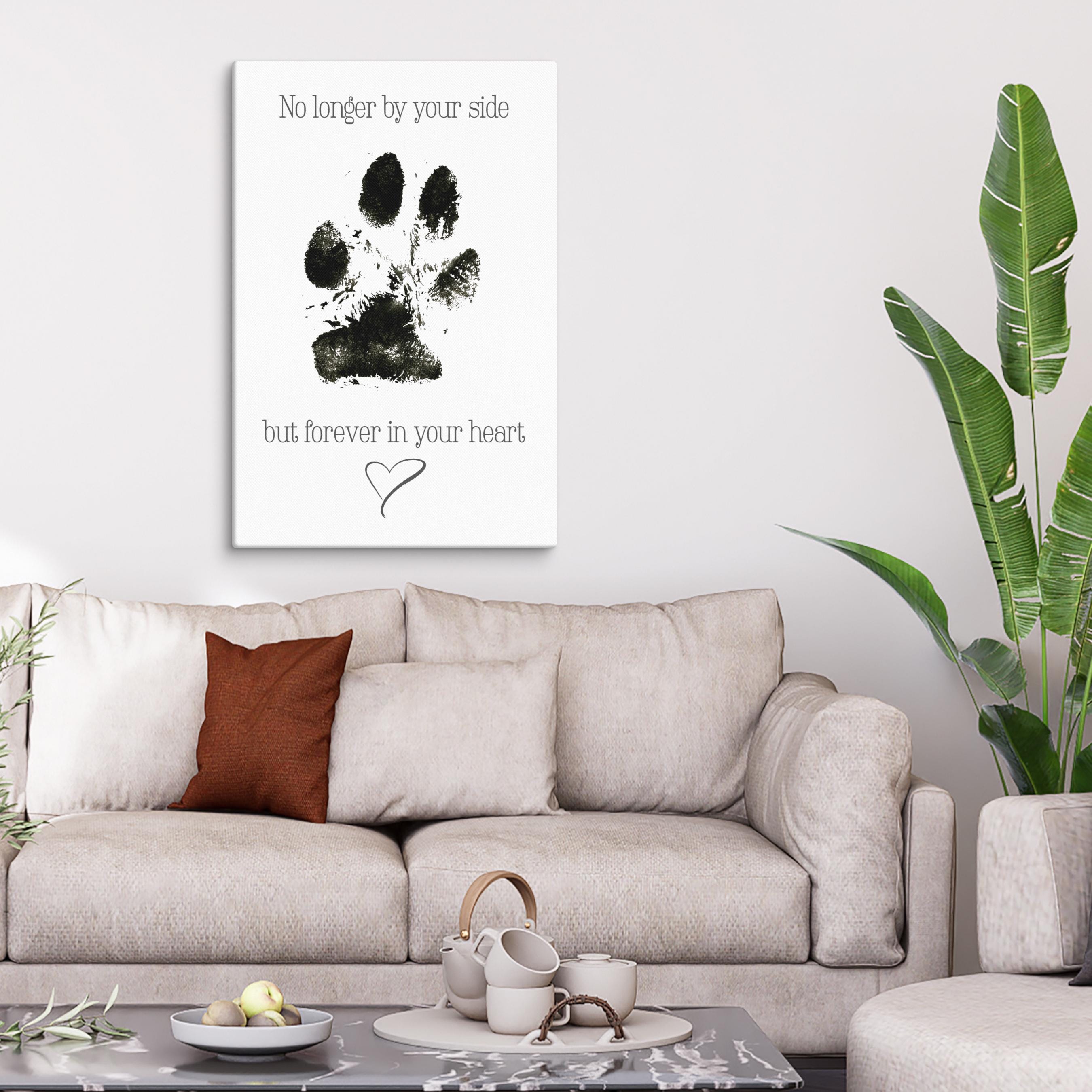 Paw Print Pet Memorial Canvas Wall Art Pet Loss Sympathy Gift - Etsy UK