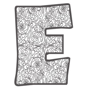 FREE Coloring pages of a FULL alphabet 26 Coloring letters | Etsy