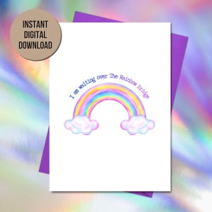 "Gedenkkarte ""Rainbow Bridge"" zum selbst ausdrucken"