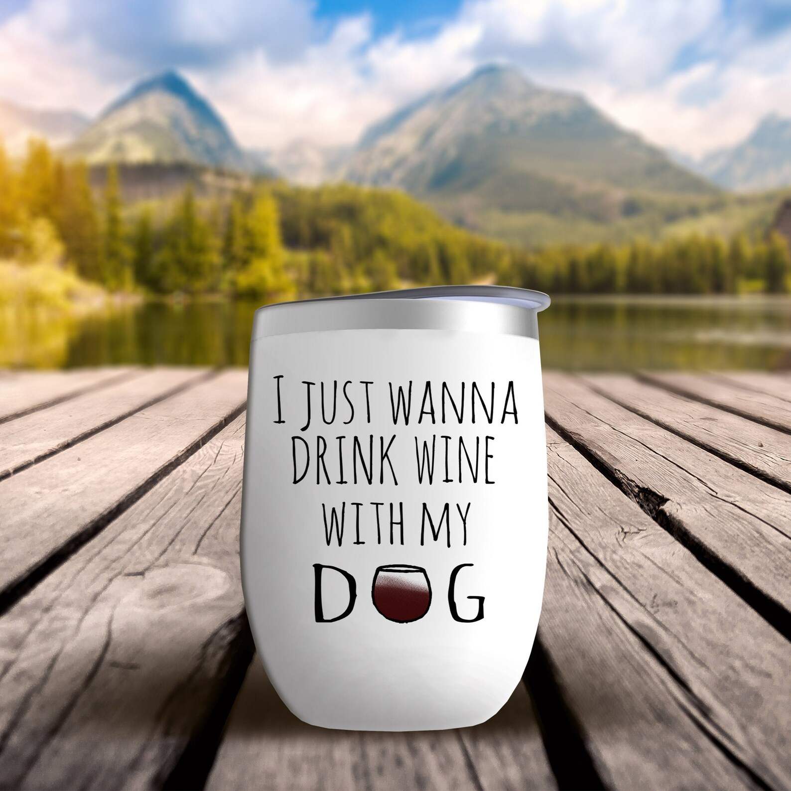 Wine With My Dog Wine quote tumbler Funny wine quote Wine Etsy