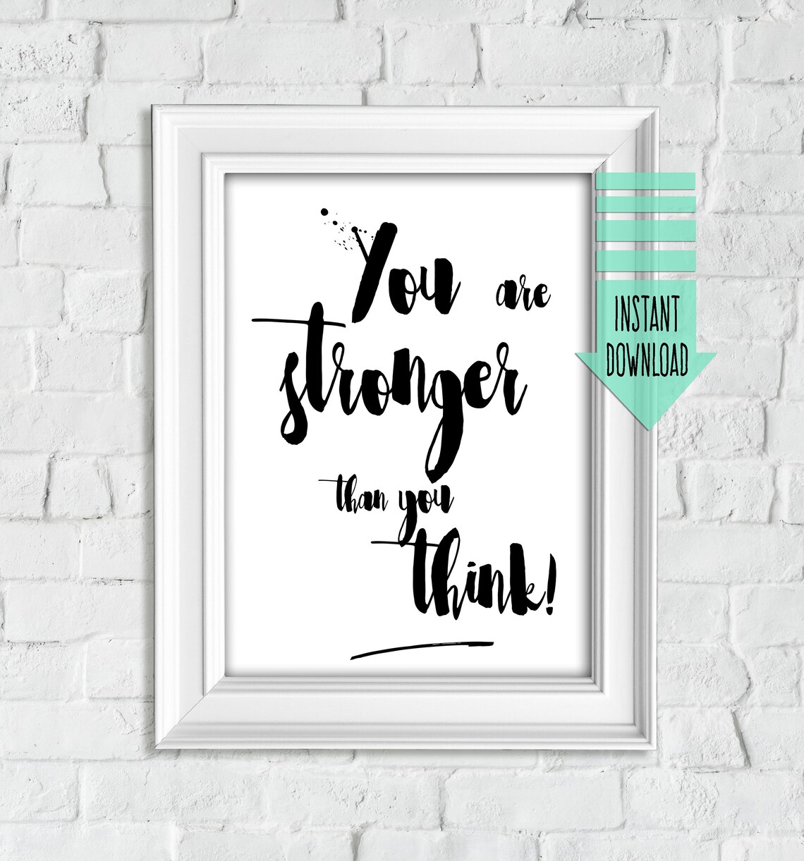 FREE Printable wall Art You are Stronger than you think Etsy