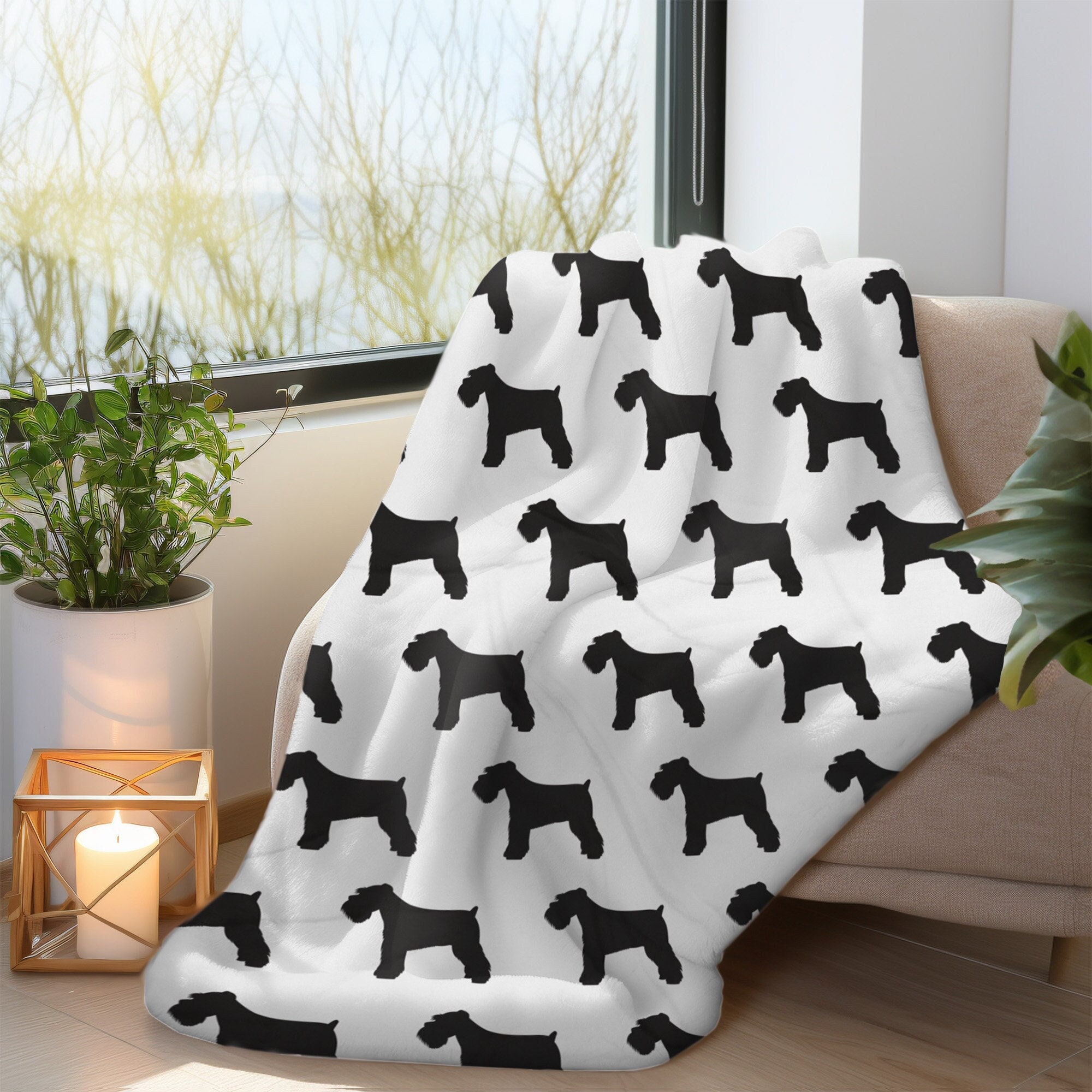 Schnauzer throw blanket hotsell