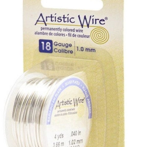 18g Silver Colored Non Tarnish Copper Wire Artistic Wire 4 yards