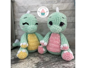 Schema dinosauro all'uncinetto, dinosauro all'uncinetto, schema giocattolo dinosauro, schema peluche dinosauro, animale all'uncinetto, schema dinosauro amigurumi, dinosauro