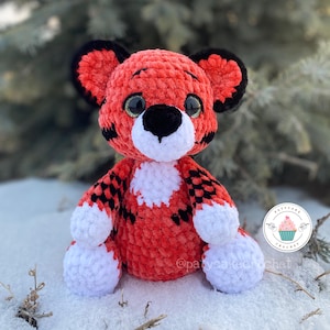 Amigurumi Tiger pattern, Crochet tiger, Tiger toy pattern, Amigurumi tiger, Crochet animal pattern, Crochet tiger pattern, Tiger toy plush