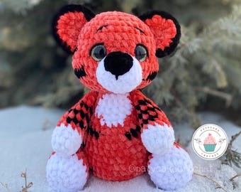 Amigurumi Tiger Pattern, Crochet Tiger, Tiger Toy Pattern, Tiger Plush Pattern, Crochet Animal, Crochet Tiger Pattern, Jungle, Tiger
