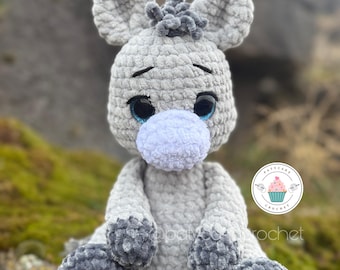 Crochet Donkey Pattern, Amigurumi Donkey Pattern, Crochet Donkey, Donkey Toy Pattern, Amigurumi Donkey, Crochet Animal Pattern,