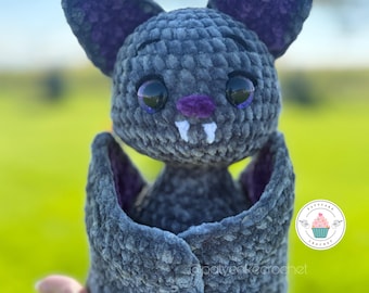 Crochet Bat Pattern, Halloween, Amigurumi Bat Pattern, Crochet Bat, Bat Toy Pattern, Bat Plush Pattern, Crochet Animal, Crochet Halloween
