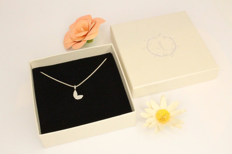 Sterling silver Leaf Bar Necklace five leaves bar pendant