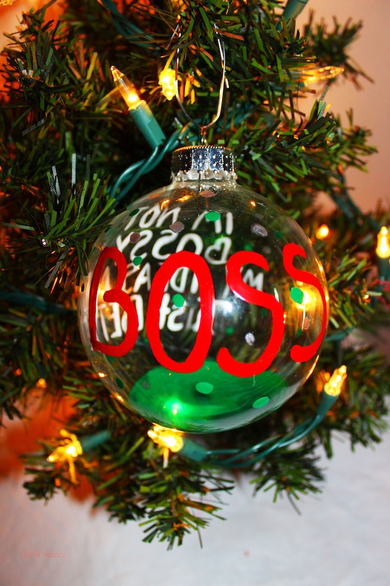 Gift For Boss Boss Christmas Ornament Personalized Hand Etsy