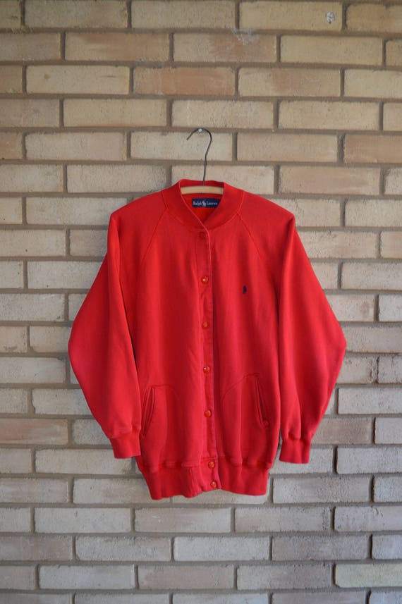 Vintage Ralph Lauren Snap Front Sweatshirt Medium - image 2