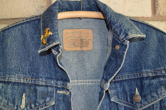 Giacca di jeans Levis Vintage con Mickey Pin XXS | Etsy Italia
