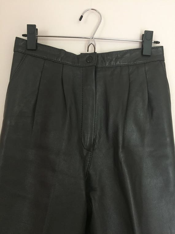 Perfect Vintage High Waist Leather Trousers - image 4