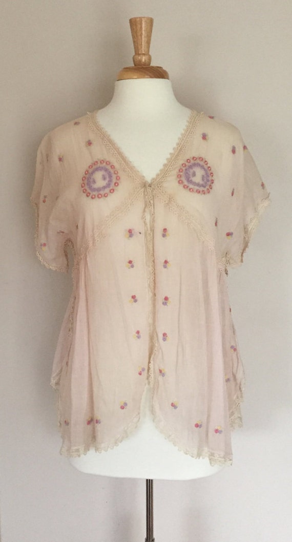 Edwardian Embroidered Top