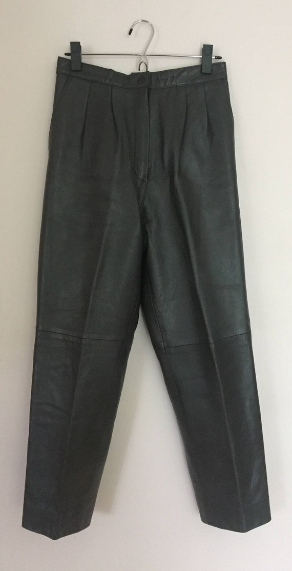 Perfect Vintage High Waist Leather Trousers - image 1