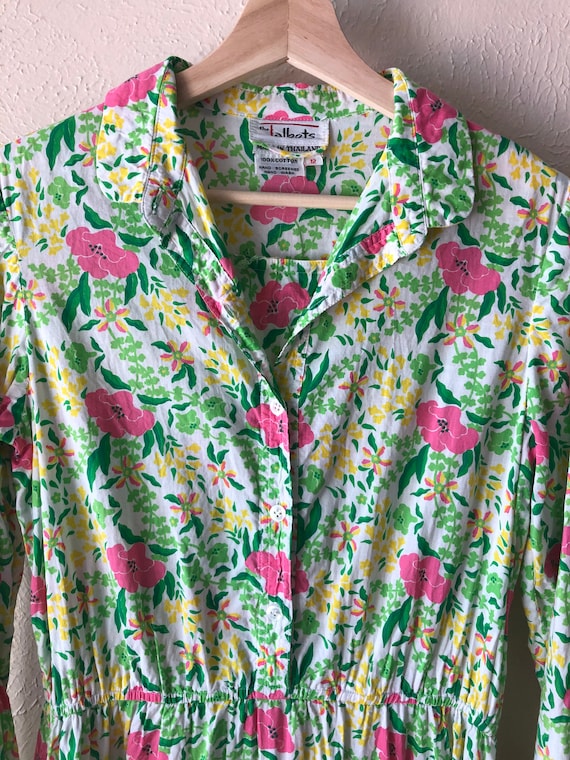Vintage Talbots cotton shirt dress