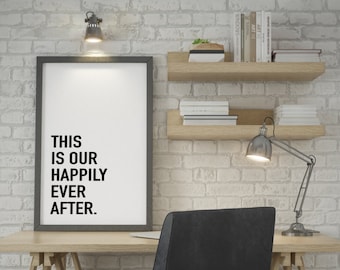 INSTANT DOWNLOAD Happy Place Poster Printable Download