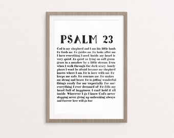 INSTANT DOWNLOAD Psalm 23 Jesus Storybook Bible Nursery Print (2 prints)