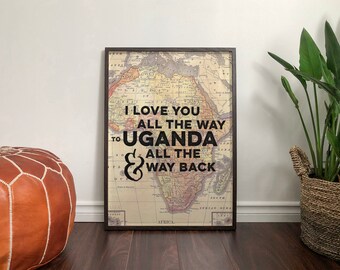 INSTANT DOWNLOAD CUSTOM I Love You to ___________ and Back (Adoption/Travel)