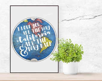 I Love You to California (United States, Foster Care, Adoption, Printable, Long Distance)