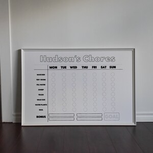 Personalized Chore Chart INSTANT DOWNLOAD Customizable Children's Chore ...