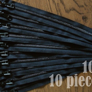 black zippers, handbag zippers, purse zippers, ykk zippers, closed end zippers 10 inch zips, wholesale zippers, no. 4.5- 10 zippers HNL10