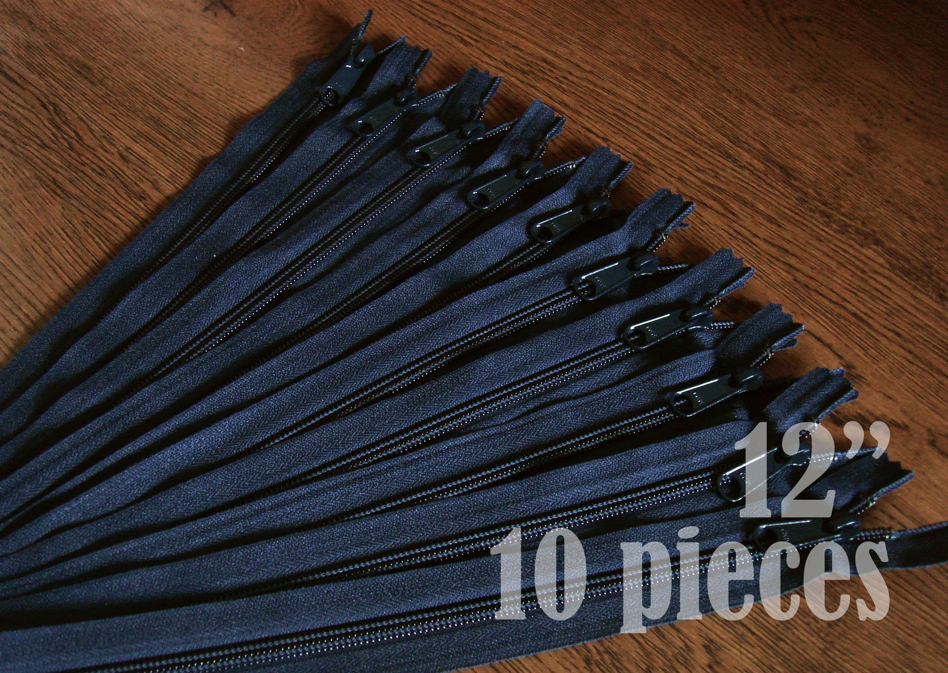 Navy Blue Nylon Zipper 10 Inch - Etsy