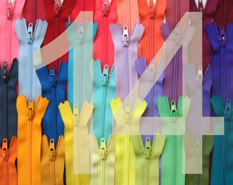Zippers YKK Brand 14 Inch Zippers Choose Your Colors Nylon Etsy