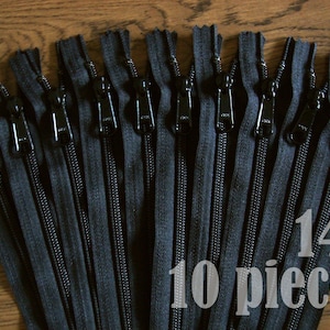 long pull zippers, black handbag zippers, 14&quot; zippers, ykk zippers, 14 inch zips, wholesale zippers, bulk zippers, no. 4.5- 10 zippers HNL14