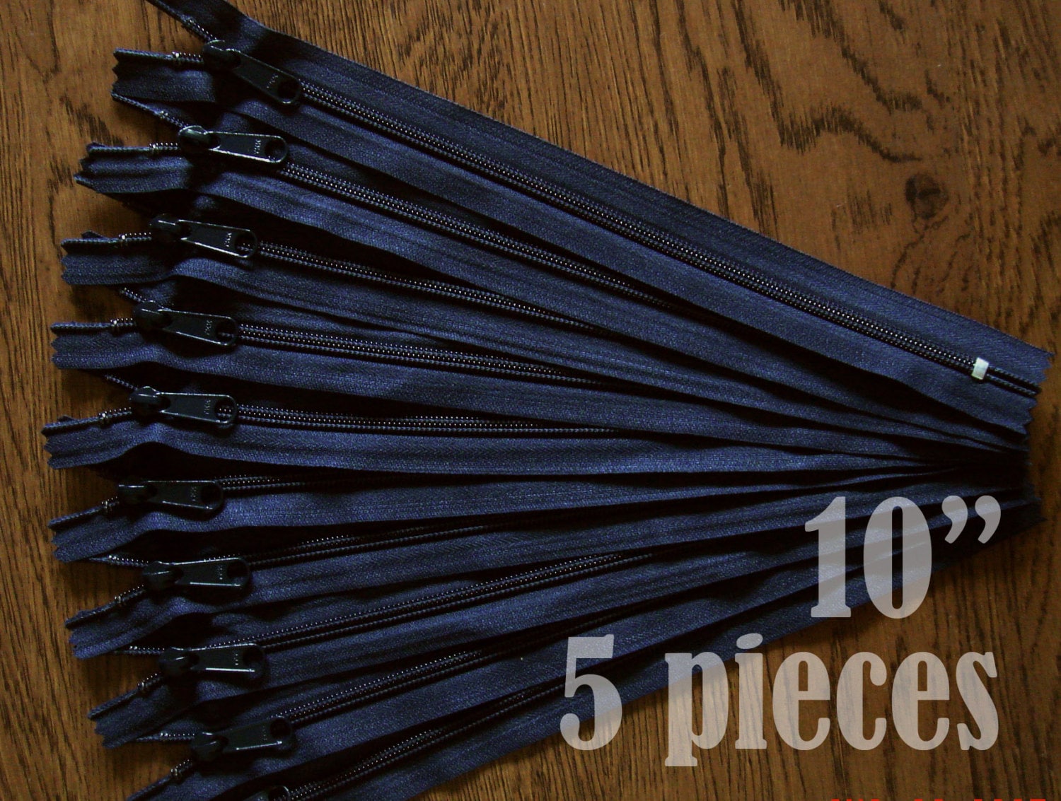 Navy Blue Nylon Zipper 10 Inch - Etsy