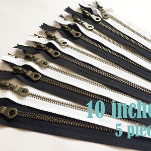 10 inch 5 pieces DAN10 antique brass zipper zipper for bag donut pull zipper metal zippers pouch zippers ykk zips antique zippers