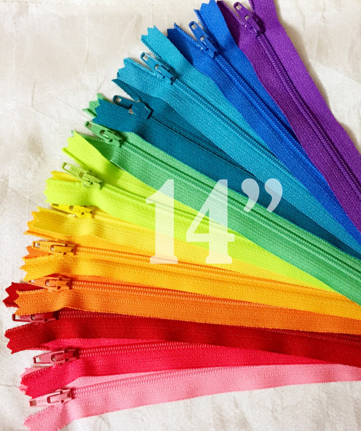 Colorful zippers 14 inch zippers ykk zippers assorted zippers Etsy