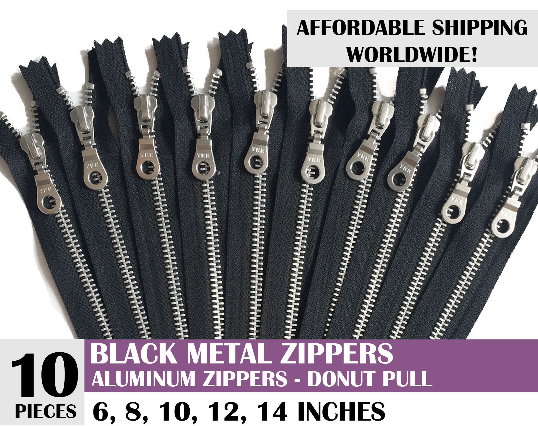 Choose Any 100 Ykk Zippers, 7 Inch, 3 Nylon Coil, Mixed Color Zippers, Bulk  Zippers, Closed End, Assorted Set, Your Choice, Mix and Match 