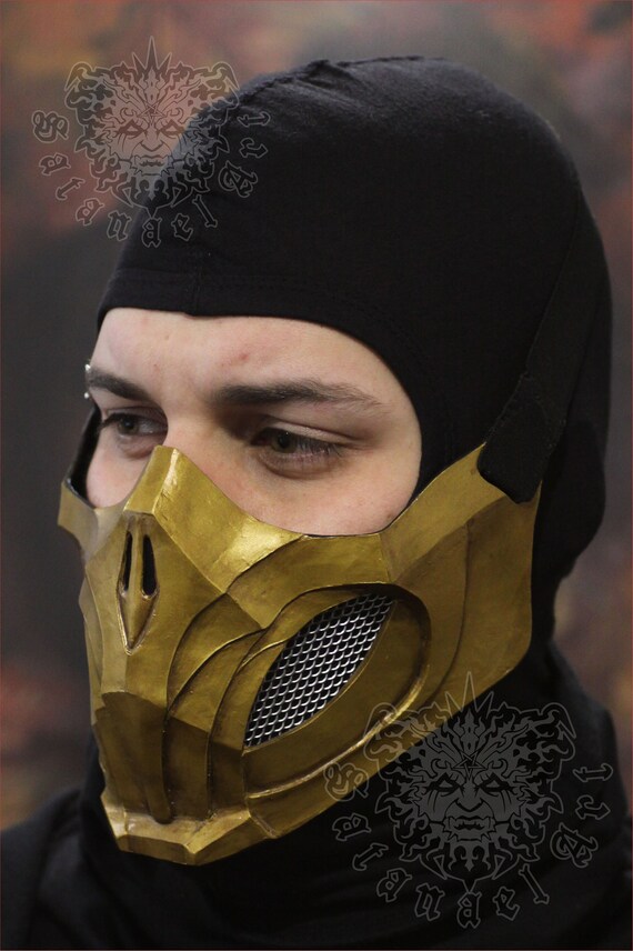 Årligt Mona Lisa Prestige Scorpion Mask Vintage Gold With Mesh Mortal Kombat 11 - Etsy