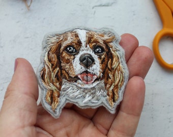 Custom Pet Portrait Patch + Digital Portrait  — Personalized Gift — Custom Embroidered Patch — Custom Pet Portrait — Pet Parent Gift