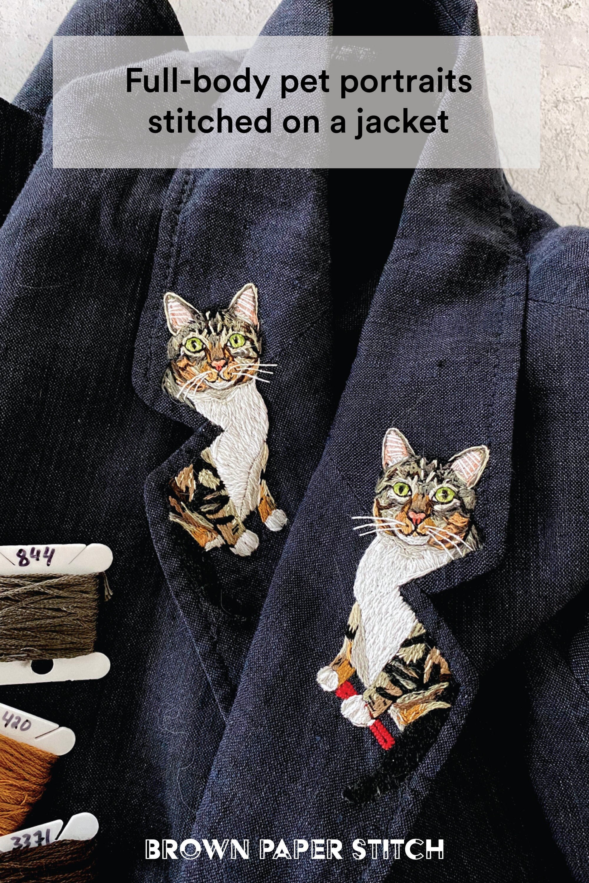 Custom Pet Portrait Custom Embroidered Jacket Personalized - Etsy