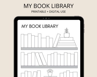 Reading Tracker - Bookshelf Tracker - Book Library Tracker - Printable - Book Reviews - Summer Reading Challenge