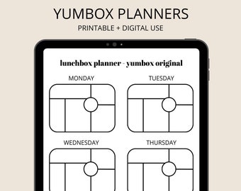 Yumbox Lunchbox Planner - Minimalist Digital Planner Page, Printable, Yumbox Snack, Yumbox Panino, Yumbox Original, Yumbox Tapas