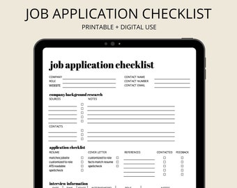 Job Application Bundle - Job Tracking, Job Application Checklist, Job Offer Evaluation