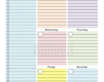 weekly organizer etsy weekly organizer