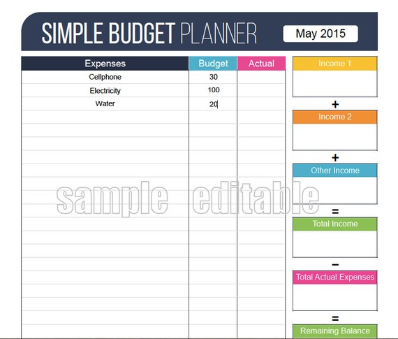 Planificateur budgétaire simple Feuille de travail À remplir Imprimables  dorganisation des finances personnelles Classeur domestique TÉLÉCHARGEMENT  INSTANTANÉ -  France