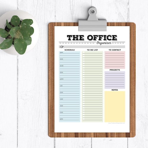 The Office Organizer Planner Page Work Planner Office - Etsy Canada
