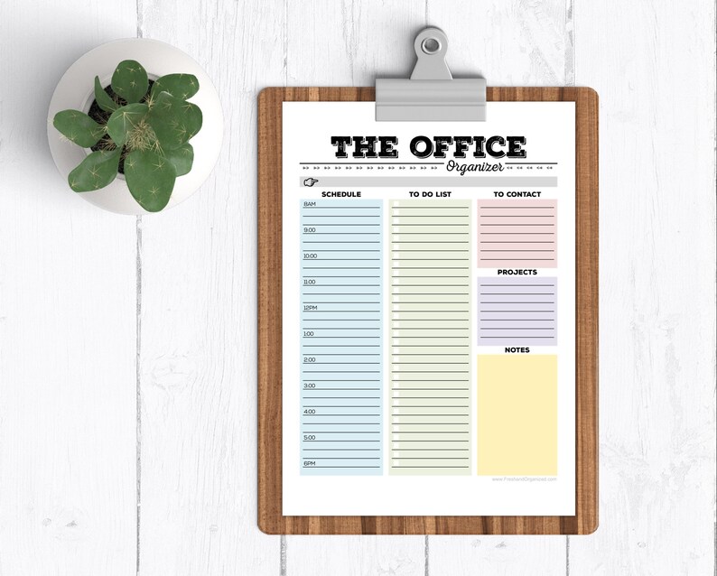 The Office Organizer Planner Page Work Planner Office Etsy