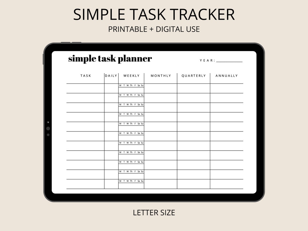 Simple Task Planner - at a Glance Planner, Task List, to Do List ...