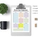 Work Day Organizer - planner page, work planner, printable planner, digital planner, to do list, planner, daily, weekly, fillable pdf