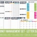 Money Management Set - Fillable, Financial Printables, Bill Organizer, Money, Budget Planner, Checklist, Household Finance, INSTANT DOWNLOAD