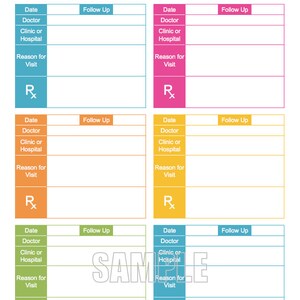 Medical Printables Set - Organizing Printables - Fillable - DIY Medical ...