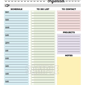 The Office Organizer Planner Page Work Planner Office - Etsy Canada