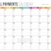 Bill Payments Calendar - Personal Finance Organizing Printables, Financial Binder, Bill Tracker, Digital Planner, Fillable PDF, Expenses